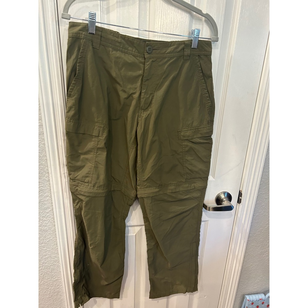 REI Co-op Convertible Pants Olive Green Relaxed Fit Hiking Cargo 34x30 Trail